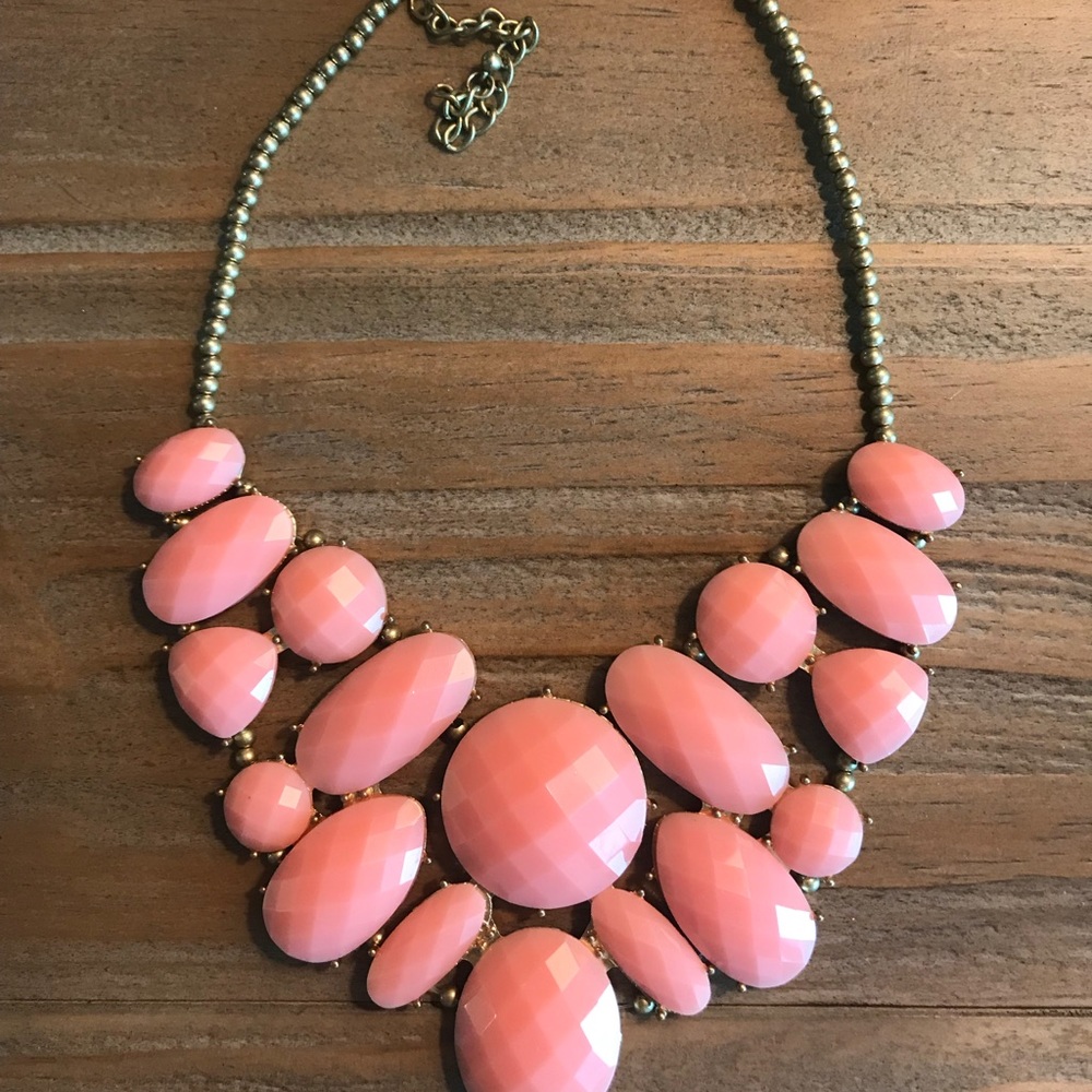 Pink stone necklace